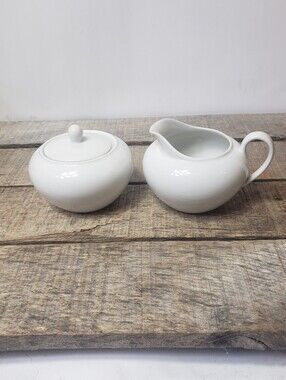 MCM SCHONWALD Germany Sugar & Creamer Set White Porcelain